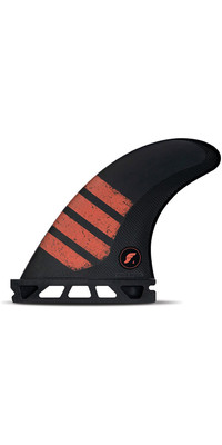 2023 Futures F4 Alpha Tri Small Surfboard Fins FAF4 - Carbon / Red