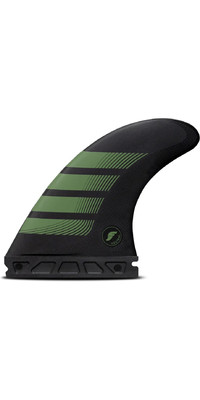 2023 Futures F8 Alpha Tri Large Surfboard Fins FAF8 - Carbon / Olive
