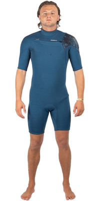 2023 Gul Response Echo 3/2mm Flatlock Shorty Wetsuit RE3325-C1 - Navy / Nucamo