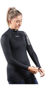 2023 Gul Womens UV Protection Long Sleeve Rash Vest RG0331/B9 -Black