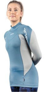 2023 Gul Womens UV Protection Long Sleeve Rash Vest RG0331/B9 - Blue / Grey