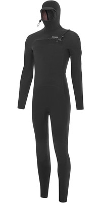 2024 Nyord Mens Furno Ultra Plus 6/5/4mm Hooded Chest Zip Wetsuit FUPM54002 - Black