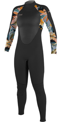 2023 O'Neill Womens Epic 5/4mm Back Zip GBS Wetsuit 4218B - Black / Demiflor