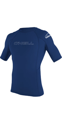 2024 O'Neill Mens Basic Skins Short Sleeve Rash Vest 3341 - Navy