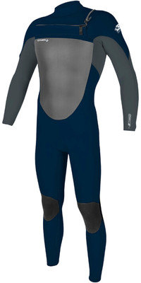 2023 O'Neill Mens Epic 4/3mm Chest Zip GBS Wetsuit 5354 - Abyss / Gunmetal