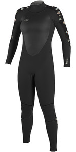 2023 O'Neill Womens Epic 5/4mm Back Zip Wetsuit 4218B - Black / Cindydaisy