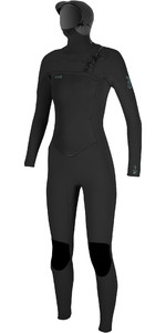 2023 O'Neill Womens Epic 6/5/4mm Hooded Chest Zip Wetsuit Black 5378