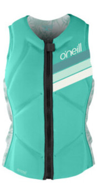 2024 O'Neill Womens Slasher Comp Impact Vest 4938EU - Opal / Mirage Tropical