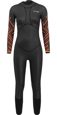 2024 Orca Womens Vitalis Breast Stroke Back Zip Open Water Swim Wetsuit NN6B4801 - Black
