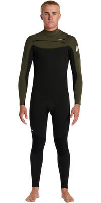 2023 Quiksilver Mens Everyday Sessions 4/3mm GBS Chest Zip Wetsuit EQYW103201 - Black / Thyme