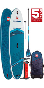 2023 Red Paddle Co 10'6" Ride Limited Edition Stand Up Paddle Board, Bag, Pump, Leash & Hybrid Tough Paddle Package - Blue