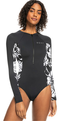2024 Roxy Womens New Panels Detail Long Sleeve Surf Suit ERJWR03632 - Anthracite
