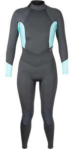 2023 Xcel Womens Axis 4/3mm Back Zip Wetsuit WN43AXG0G - Graphite / Glacier Blue