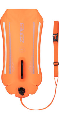 2024 Zone3 Recycled 2 LED Light 28L Backpack Swim Safety Buoy & Dry Bag SA23R2LBP113 - Hi-Vis Orange
