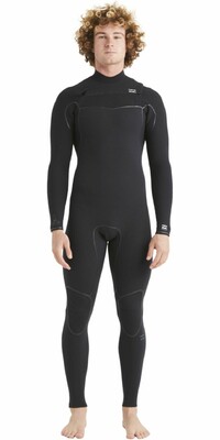 2024 Billabong Mens Furnace 4/3mm Chest Zip Wetsuit ABYW100187 - Black