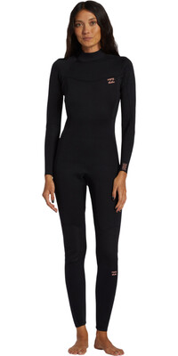 2024 Billabong Womens Foil 3/2mm Back Zip GBS Wetsuit ABJW100184 - Black