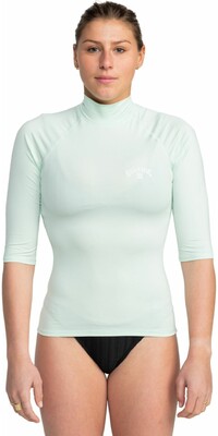2024 Billabong Womens Tropic Surf UV50 Short Sleeve Rash Vest EBJWR03015 - Sweet mint