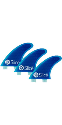 2024 Slice Ultralight Hex Core S5 FCS Compatible Surfboard Fins SLI-02 - Blue