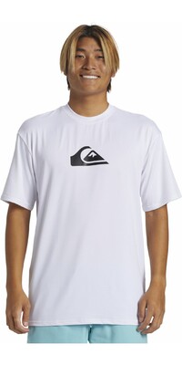 2024 Quiksilver Mens Everyday Surf UV50 Short Sleeve Surf T-Shirt AQYWR03135 - White / White