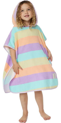 2024 Rip Curl Girls Cove Hooded Towel Poncho / Changing Robe 008JTO  - Multi
