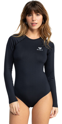 2024 Roxy Womens Essentials Back Zip One Piece Swimsuit ERJWR03432 - Anthracite