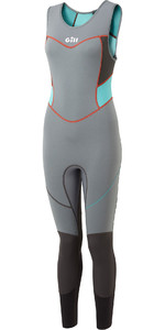 2022 Gill Womens Zenlite 2mm Flatlock Skiff Suit 5002W - Steel Grey