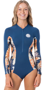 2020 Rip Curl Womens G-Bomb Front Zip Surf Suit WLY6EW - Navy