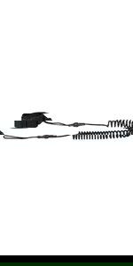 2022 STX 10' Coiled SUP Leash 70720 - Black