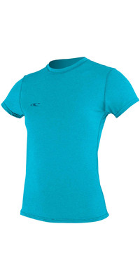 2024 O'Neill Womens Hybrid Short Sleeve Surf Tee 4675 - Turquoise