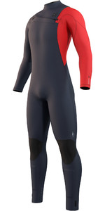 2023 Mystic Mens Marshall 4/3mm Chest Zip Wetsuit 35000.230009 - Navy / Red