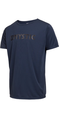 2023 Mystic Mens Star Short Sleeve Quickdry Rash Vest 35001220287 - Night Blue