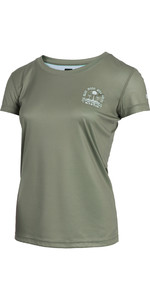 2022 Mystic Womens Ignite Short Sleeve Loose Quick Dry T-Shirt 35001220288 - Olive Green