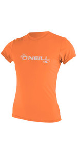 2023 O'Neill Womens Basic Skins Short Sleeve Sun Rash Tee 3547 - Light grapefruit