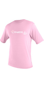 2022 O'Neill Toddler Basic Skins Short Sleeve Sun Shirt Pink 3550