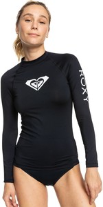 2023 Roxy Womens Whole Hearted Long Sleeve Rash Vest ERJWR03547 - Anthracite