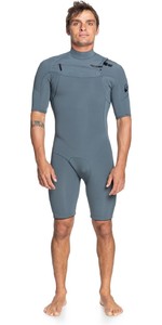 2022 Quiksilver Mens Everyday Sessions 2mm Chest Zip Shorty Wetsuit EQYW503026 - Quiet Shade
