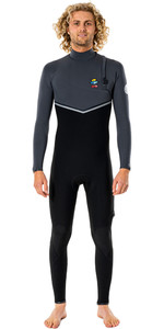 2022 Rip Curl Mens Flashbomb 3/2mm Zip Free Wetsuit WSM9AF - Charcoal