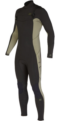 2023 Billabong Mens Absolute 4/3mm Chest Zip Wetsuit F44M24 - Military