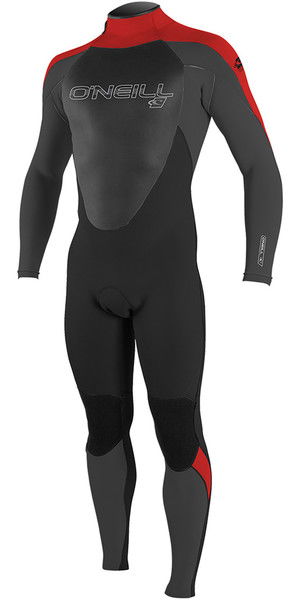 2018 O'Neill Epic 5/4mm Back Zip GBS Wetsuit BLACK / Red 4217