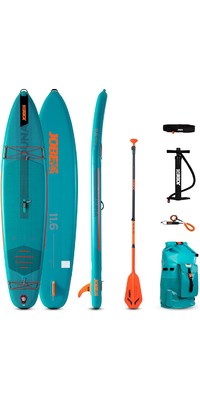 2023 Jobe Duna 11'6 Inflatable SUP Paddle Board Package 486423007 Teal - Board, Bag, Pump, Paddle & Leash