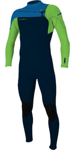 2023 O'Neill Youth Hammer 3/2mm Chest Zip Wetsuit 5412 - Abyss / Dayglo / Ocean