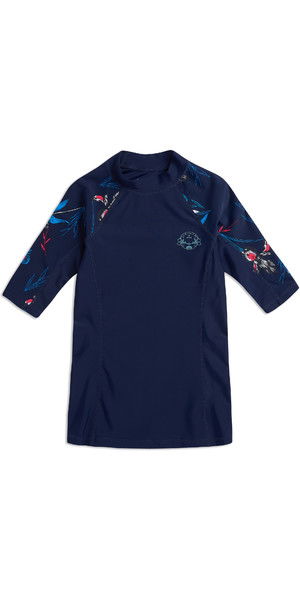 2019 Animal Womens Nessea Short Sleeve Rash Vest Mid Navy CL9SQ341