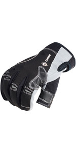 2022 Crewsaver Junior Long Three Finger Gloves Black 6951