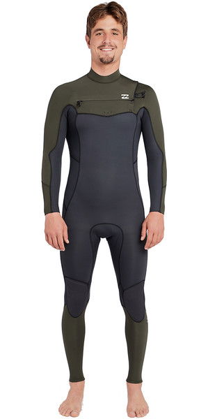 2019 Billabong Furnace Absolute 5/4mm Chest Zip Wetsuit Dark Olive L45M09