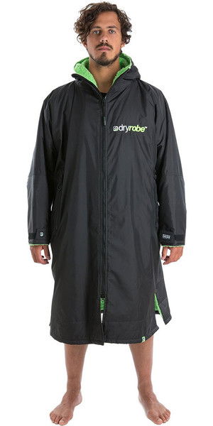2018 Dryrobe Advance Long Sleeve Premium Outdoor Change Robe DR104 Black / Green