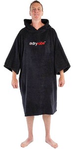 2021 Dryrobe Organic Cotton Hooded Towel Changing Robe / Poncho  - Black