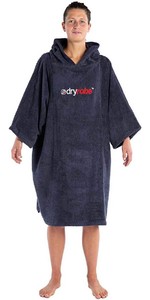 2022 Dryrobe Organic Cotton Hooded Towel Changing Robe / Poncho - Navy Blue