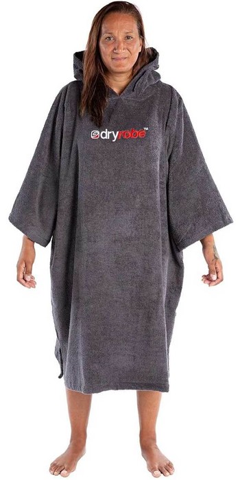 grey towelling bathrobe