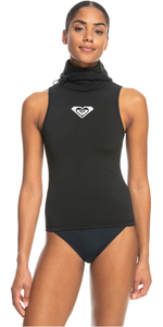 2022 Roxy Womens Swell Series 2mm Hooded Wetsuit Vest ERJW003002 - True Black