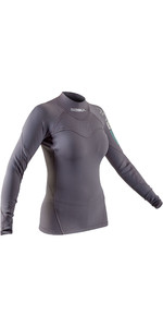 2022 GUL Womens Code Zero 1mm Wetsuit Top AC0112-B9 - Grey